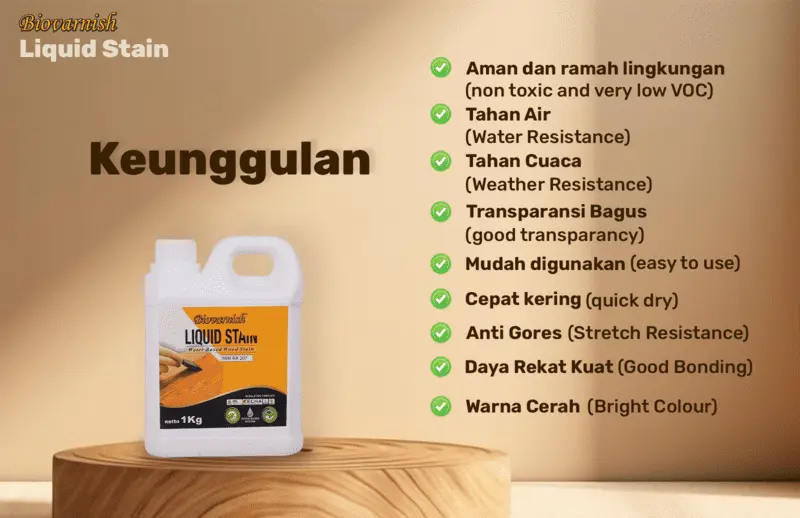 Keunggulan Biovarnish Liquid Stain